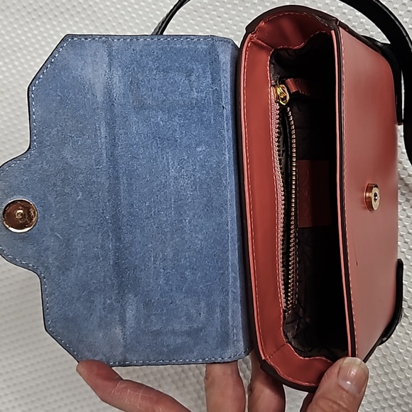 MANU ATELIER MINIBAG CALF LEATHER BLACK/ BLUE/ PINK - Picture 6 of 8